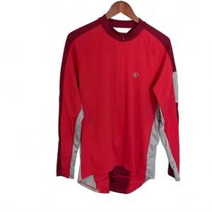 Pearl Izumi Men's Long Sleeve Cycling Jersey Red and Burgundy